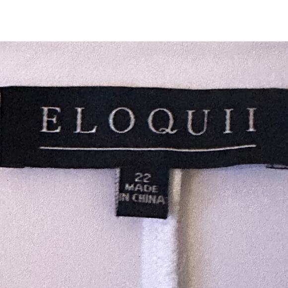 Eloquii Long Sleeve Button Front Shirt Plus Size 22 Career Business Office Siren - Picture 6 of 11